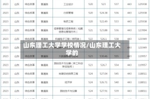 山东理工大学学校情况/山东理工大学的