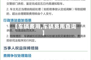 【车辆费用,车辆费用查询】