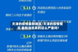 天津的疫情最新通报/天津的疫情情况 最新消息真的这么严重吗?