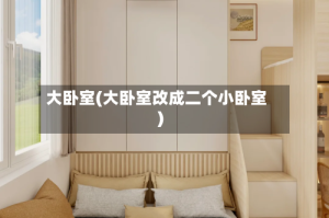 大卧室(大卧室改成二个小卧室)