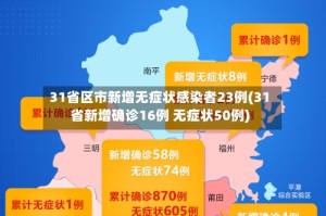 31省区市新增无症状感染者23例(31省新增确诊16例 无症状50例)