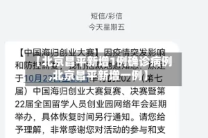 【北京昌平新增1例确诊病例,北京昌平新增一例】