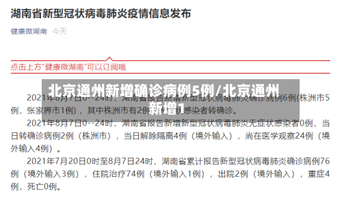 北京通州新增确诊病例5例/北京通州新增1-第1张图片