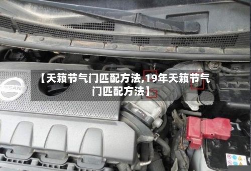 【天籁节气门匹配方法,19年天籁节气门匹配方法】-第3张图片