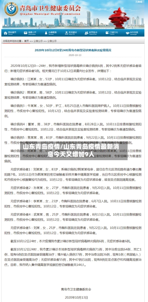 山东青岛疫情/山东青岛疫情最新消息今天又增加9人-第2张图片