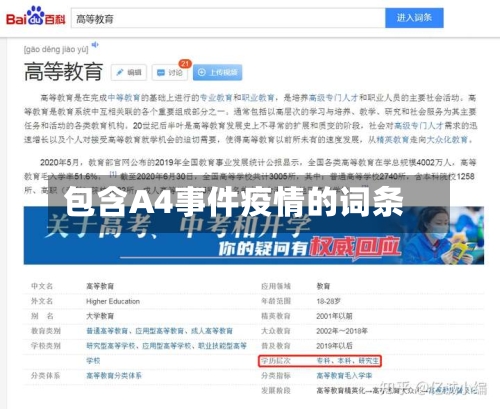 包含A4事件疫情的词条-第1张图片