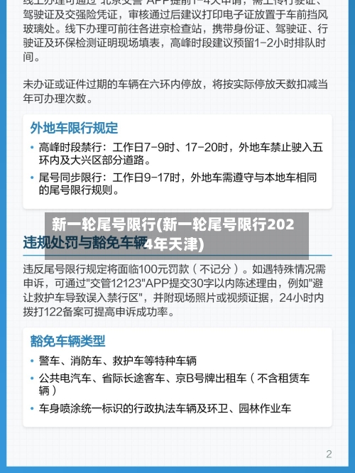 新一轮尾号限行(新一轮尾号限行2024年天津)-第1张图片