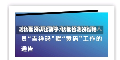 测核酸没认出妻子/核酸检测没结婚-第2张图片